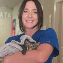 Sarah with cat